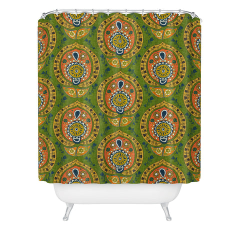 Sharon Turner safa green Shower Curtain
