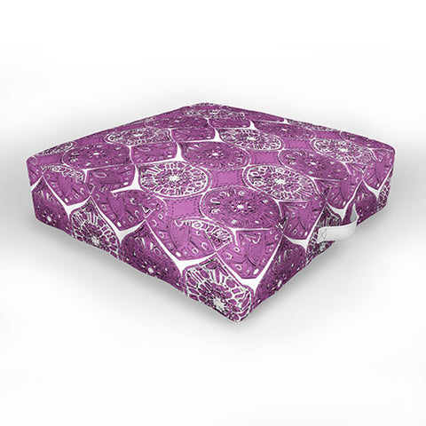 Sharon Turner Saffreya Orchid Outdoor Floor Cushion