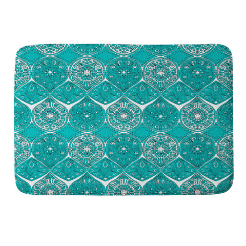 Sharon Turner Saffreya Turquoise Memory Foam Bath Mat