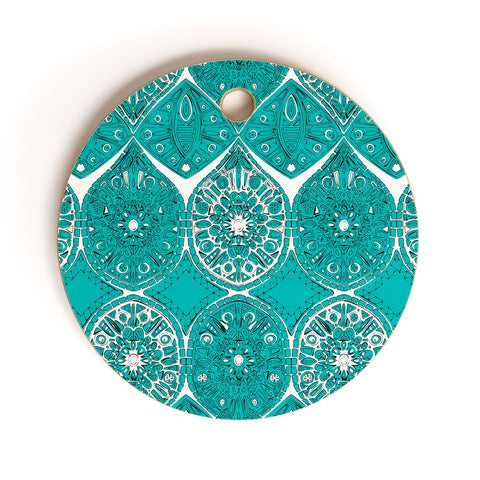 Sharon Turner Saffreya Turquoise Cutting Board Round