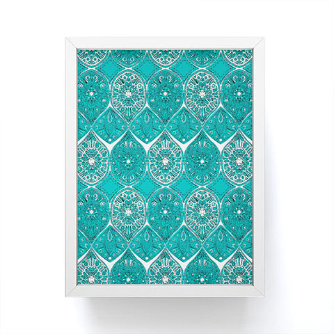 Sharon Turner Saffreya Turquoise Framed Mini Art Print