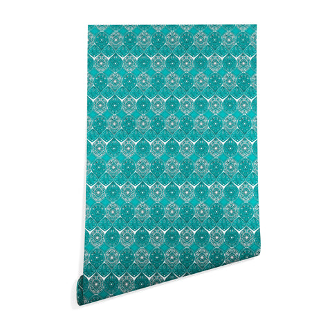 Sharon Turner Saffreya Turquoise Wallpaper