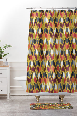 Sharon Turner Saffron Pepper Shower Curtain And Mat
