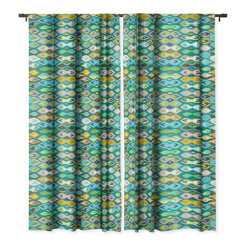 Sharon Turner Sagar ikat Blackout Window Curtain