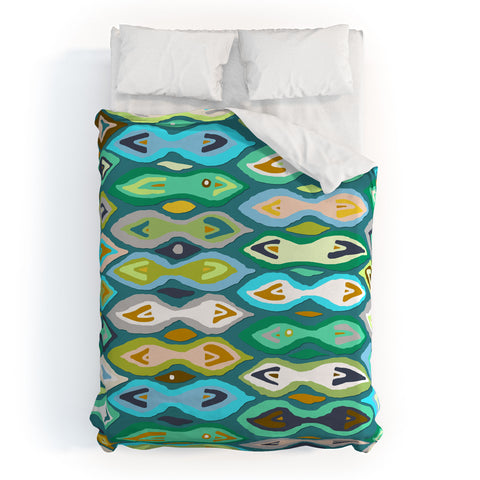Sharon Turner Sagar ikat Duvet Cover