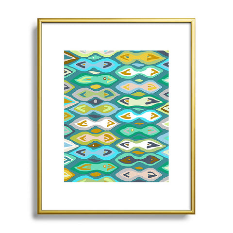 Sharon Turner Sagar ikat Metal Framed Art Print