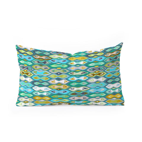 Sharon Turner Sagar ikat Oblong Throw Pillow