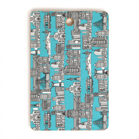 Sharon Turner San Francisco Blue Cutting Board Rectangle