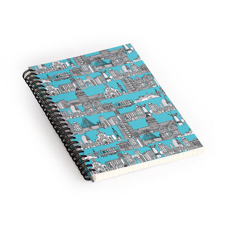 Sharon Turner San Francisco Blue Spiral Notebook
