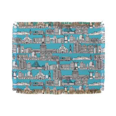 Sharon Turner San Francisco Blue Throw Blanket