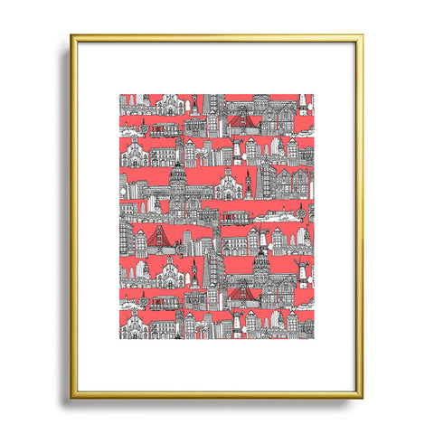 Sharon Turner San Francisco Coral Metal Framed Art Print