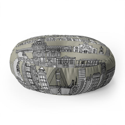 Sharon Turner San Francisco Linen Floor Pillow Round