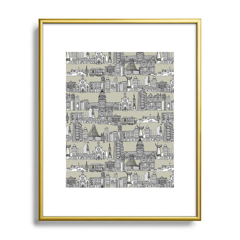 Sharon Turner San Francisco Linen Metal Framed Art Print