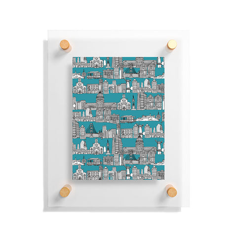 Sharon Turner San Francisco Teal Floating Acrylic Print
