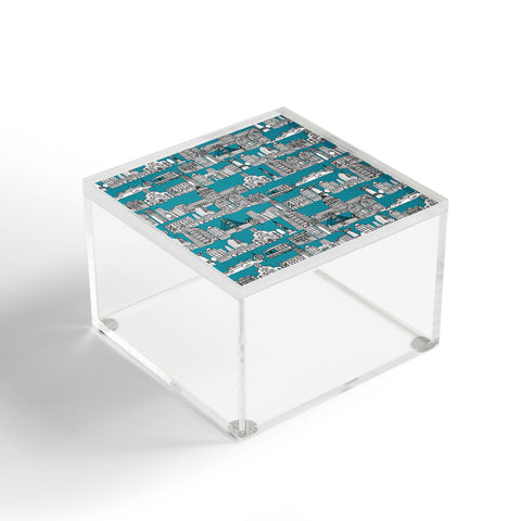 Sharon Turner San Francisco Teal Acrylic Box