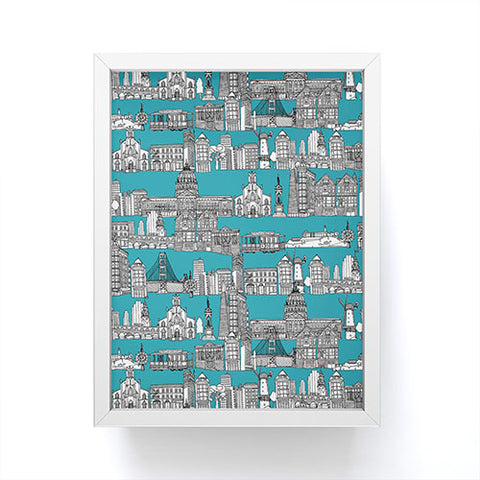 Sharon Turner San Francisco Teal Framed Mini Art Print