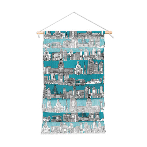 Sharon Turner San Francisco Teal Wall Hanging Portrait