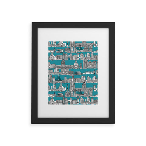 Sharon Turner San Francisco Teal Framed Art Print