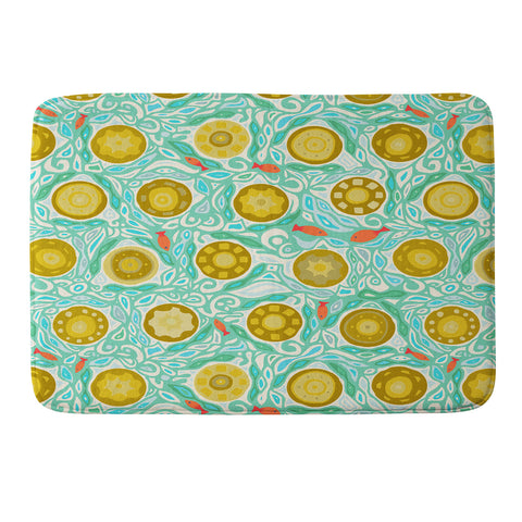 Sharon Turner sandcastles Memory Foam Bath Mat