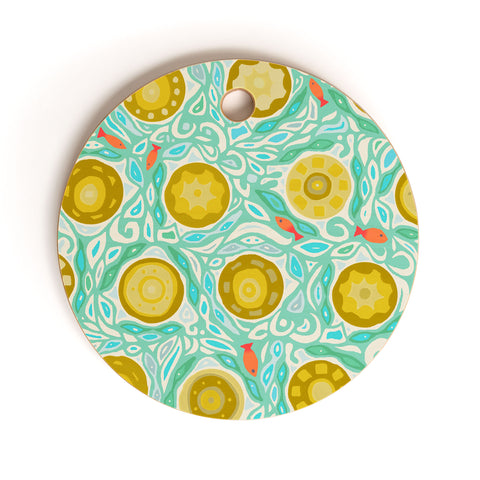 Sharon Turner sandcastles Cutting Board Round