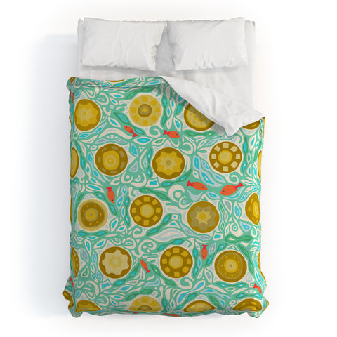 Sharon Turner sandcastles Duvet Cover