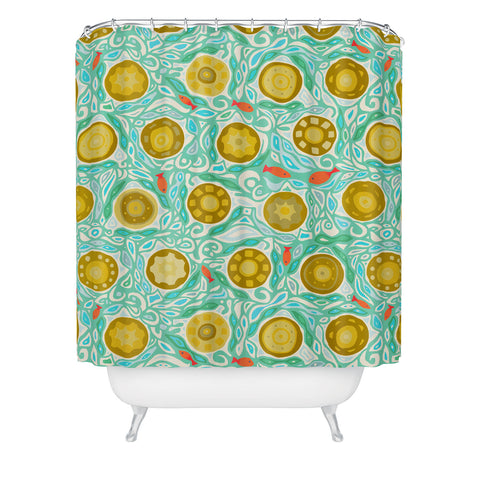 Sharon Turner sandcastles Shower Curtain