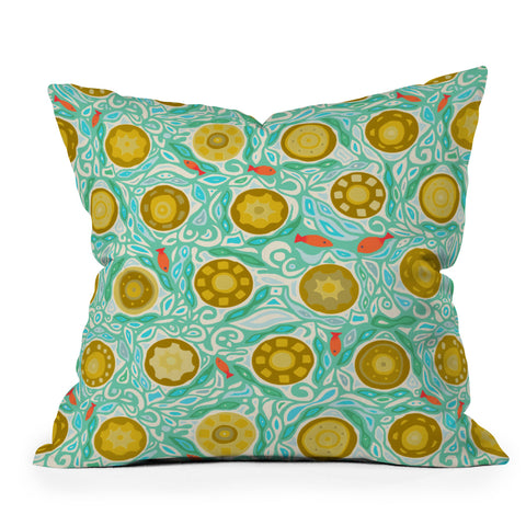 Sharon Turner sandcastles Throw Pillow