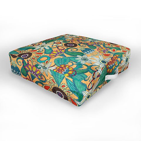 Sharon Turner sarilmak apricot Outdoor Floor Cushion