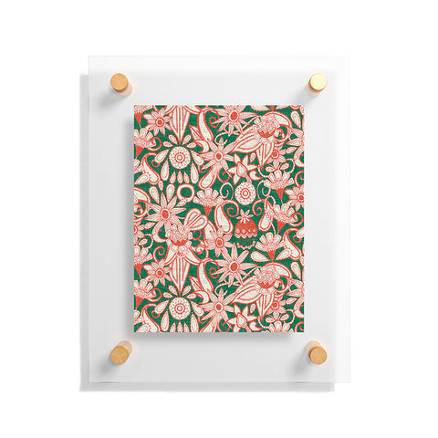 Sharon Turner sarilmak green orange Floating Acrylic Print