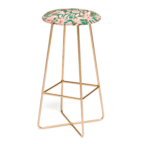 Sharon Turner sarilmak green orange Bar Stool