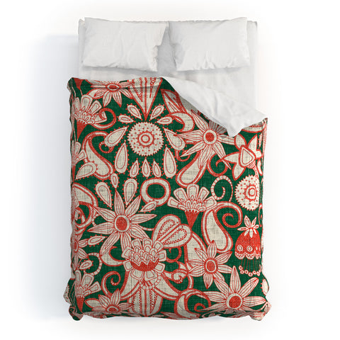 Sharon Turner sarilmak green orange Comforter