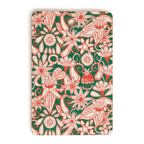 Sharon Turner sarilmak green orange Cutting Board Rectangle