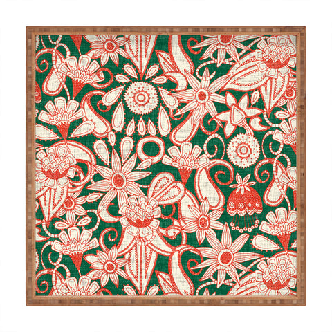 Sharon Turner sarilmak green orange Square Tray