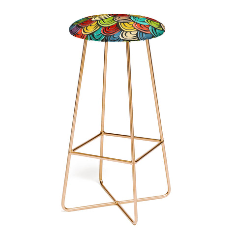 Sharon Turner scallop scales Bar Stool
