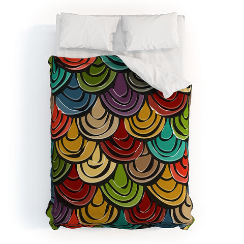 Sharon Turner scallop scales Duvet Cover