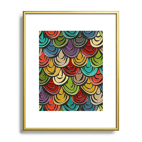 Sharon Turner scallop scales Metal Framed Art Print