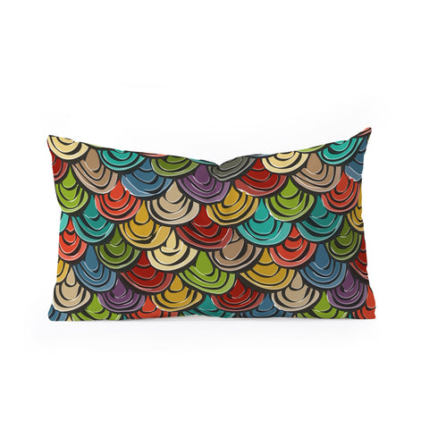 Sharon Turner scallop scales Oblong Throw Pillow