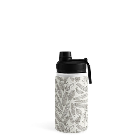 Sharon Turner scattered feathers natural Water Bottle