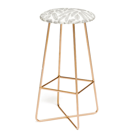 Sharon Turner scattered feathers natural Bar Stool