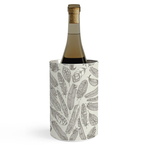 Sharon Turner scattered feathers natural Wine Chiller
