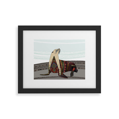 Sharon Turner sea lion Framed Art Print