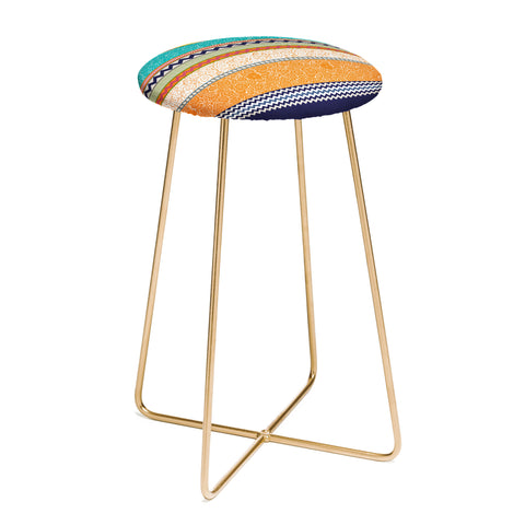 Sharon Turner Seaview Beauty Stripe Counter Stool