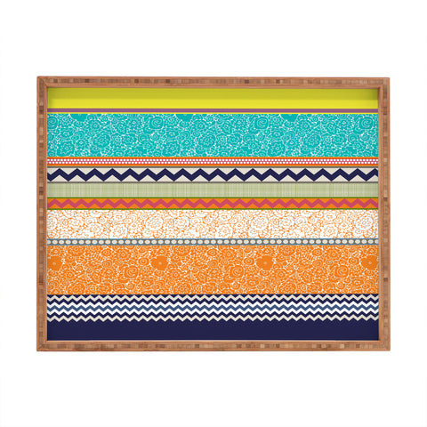 Sharon Turner Seaview Beauty Stripe Rectangular Tray