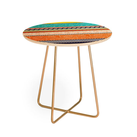 Sharon Turner Seaview Beauty Stripe Round Side Table
