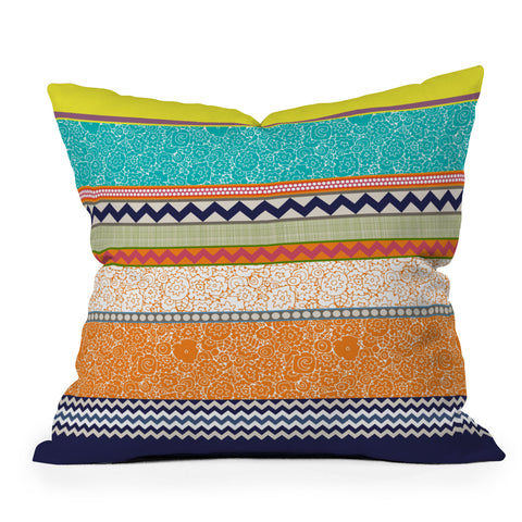 Sharon Turner Seaview Beauty Stripe Throw Pillow