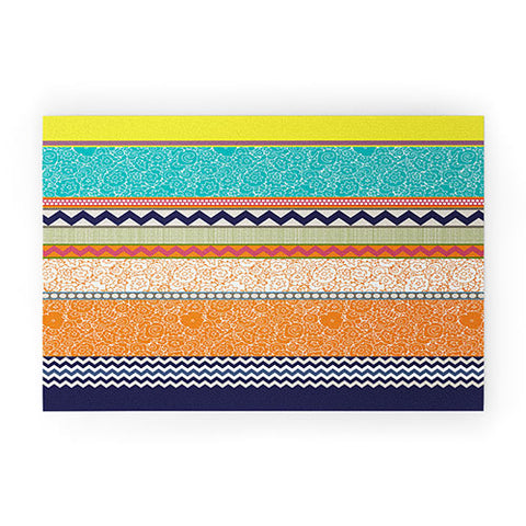 Sharon Turner Seaview Beauty Stripe Welcome Mat
