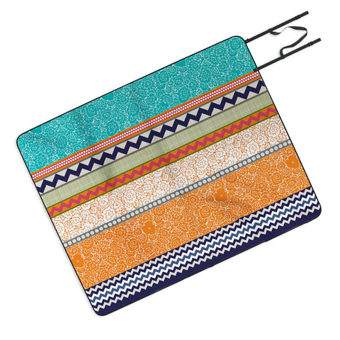 Sharon Turner Seaview Beauty Stripe Picnic Blanket