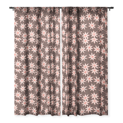 Sharon Turner sema brown Sheer Window Curtain