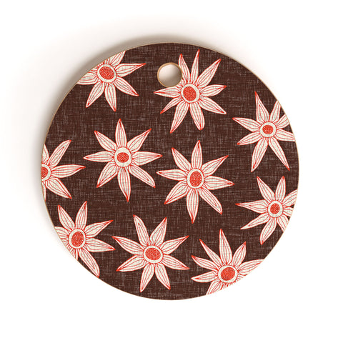 Sharon Turner sema brown Cutting Board Round