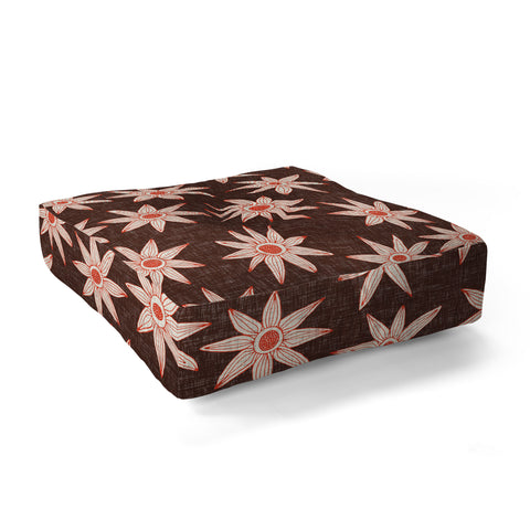 Sharon Turner sema brown Floor Pillow Square